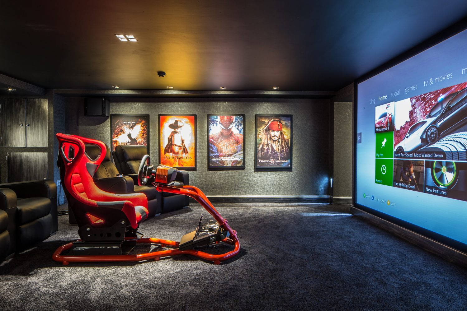 Gaming Room Cinema Screen Wallpaper