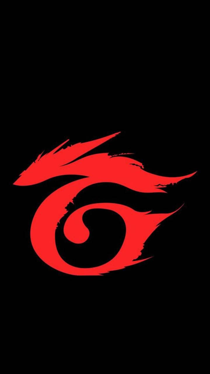 Garena Cool Red Logo In Black Wallpaper