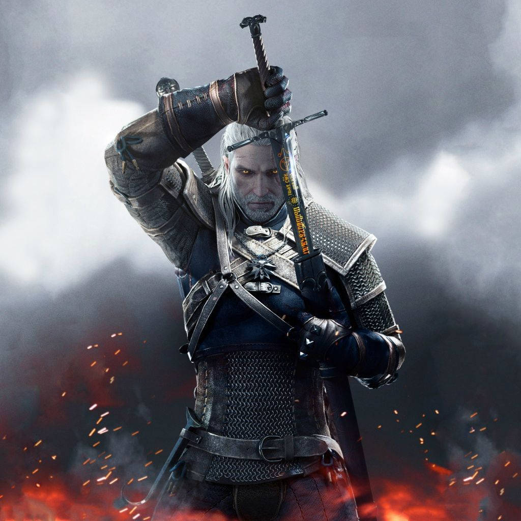 Geralt Of Rivia In Witherer 3 Wild Hunt Wallpaper
