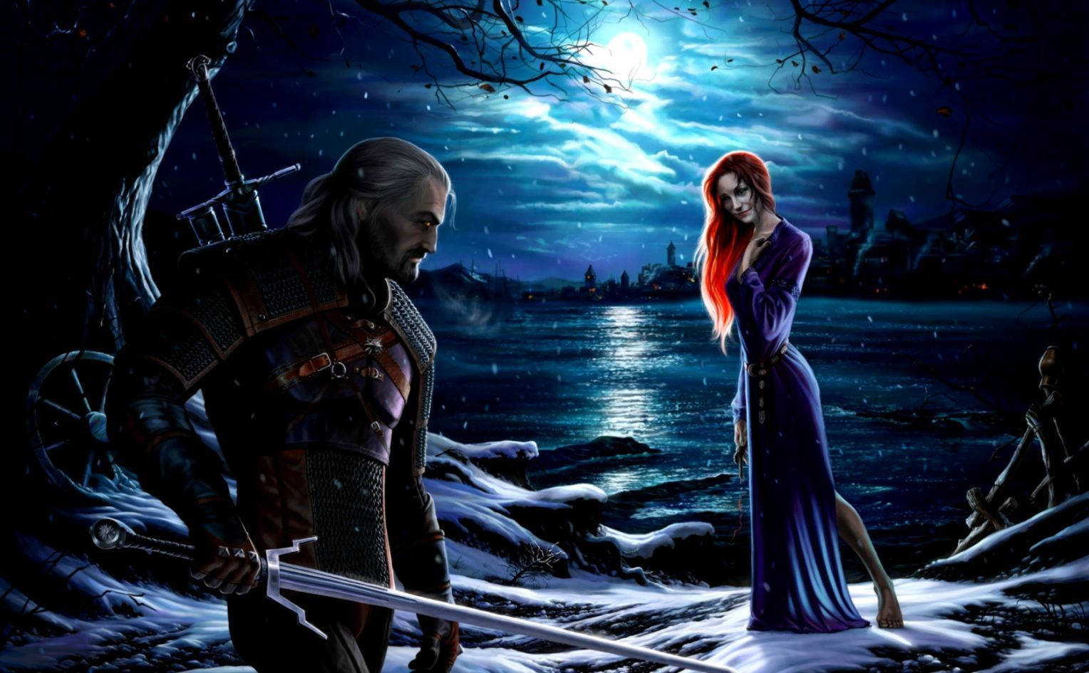 Gerelt And Bruxa Of The Witcher Wallpaper