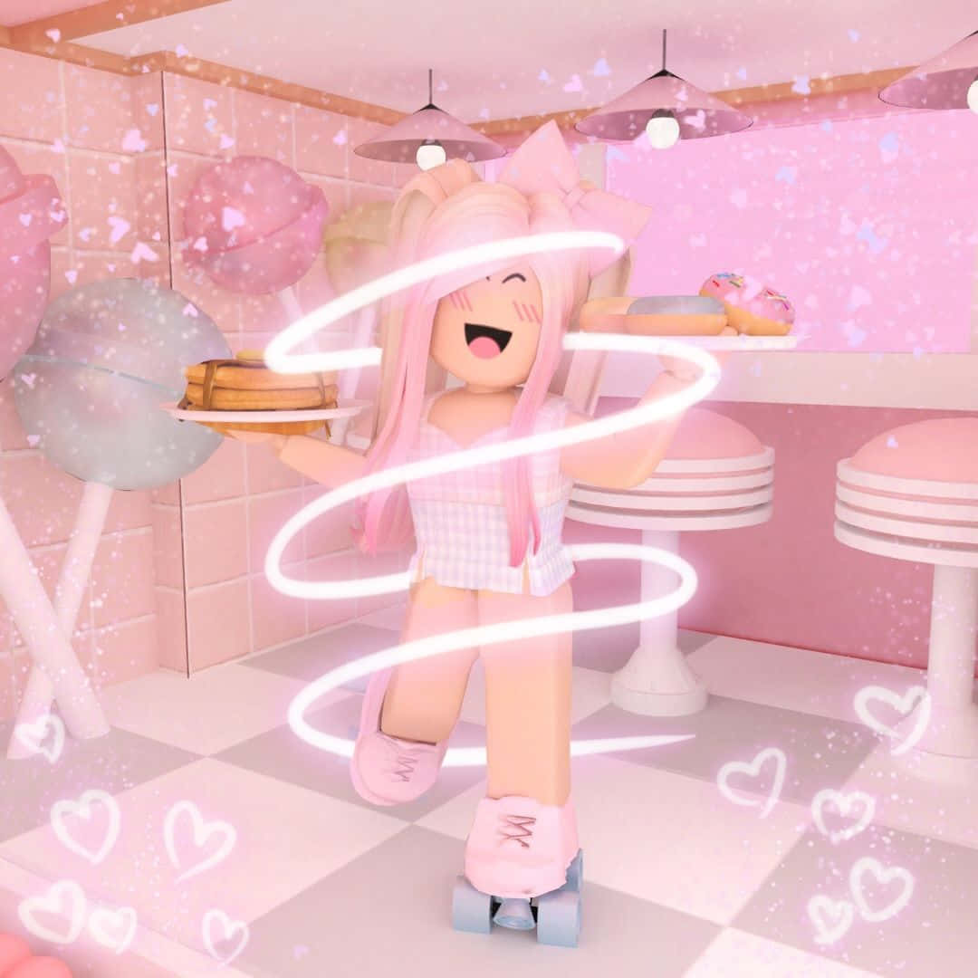 Get Creative And Have Fun With The Roblox Pink Design Wallpaper