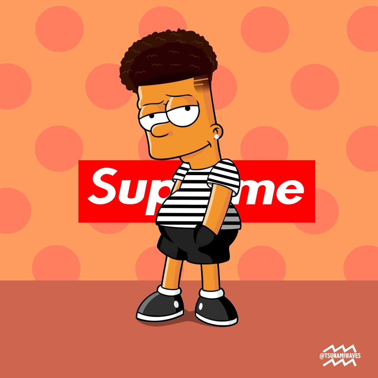 Get Up To No Good In Style With Supreme Bart Simpson Wallpaper