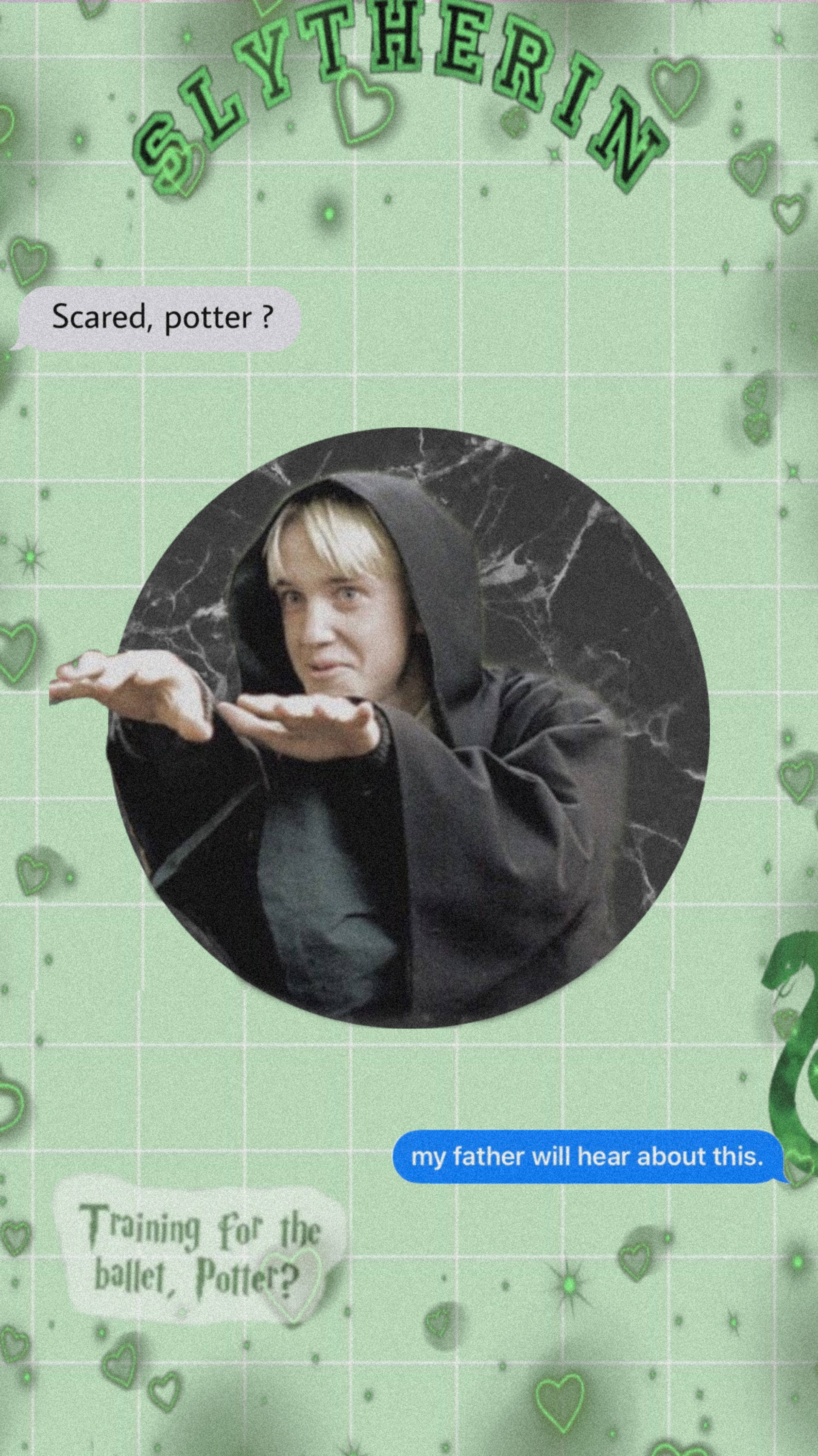 Gingham Aesthetic Draco Malfoy Wallpaper