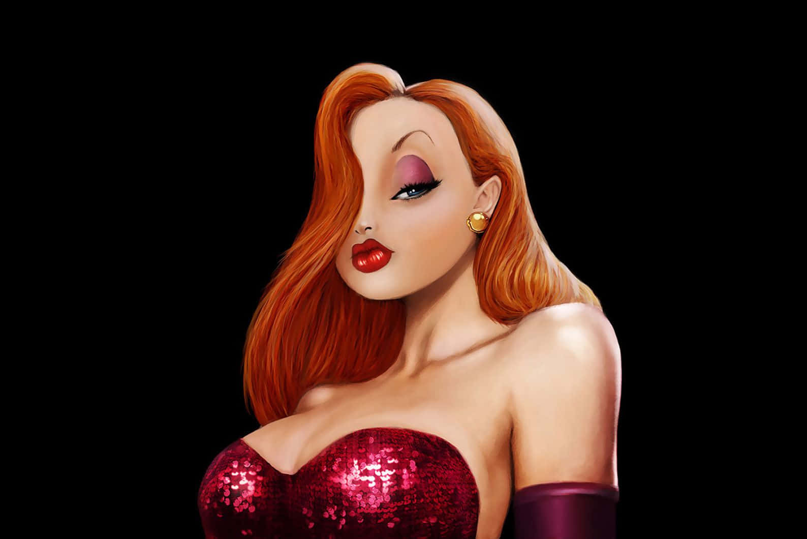 Glamorous Jessica Rabbit Illustration Wallpaper