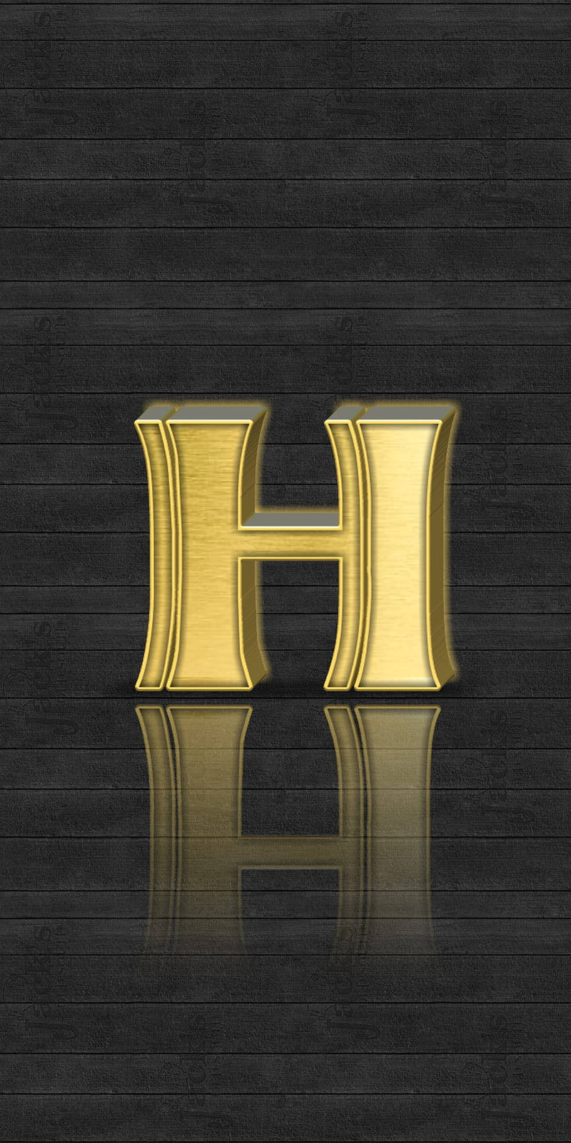 Gleaming Golden Letter H Wallpaper