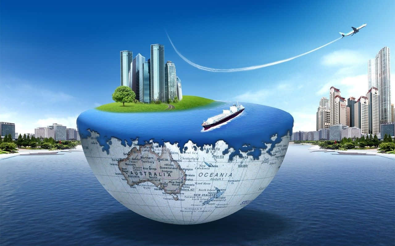 Global Travel Concept Art Wallpaper