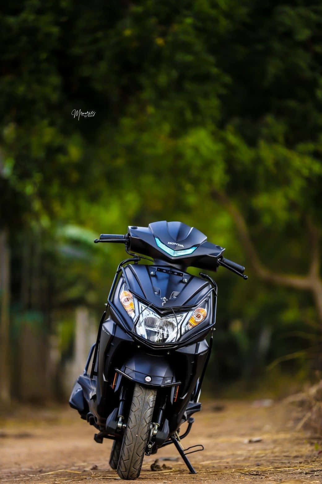 Glossy Black Honda Dio Bike Wallpaper