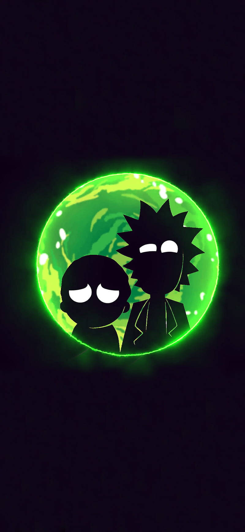 Glowing Eyes Rick And Morty Phone Wallpaper