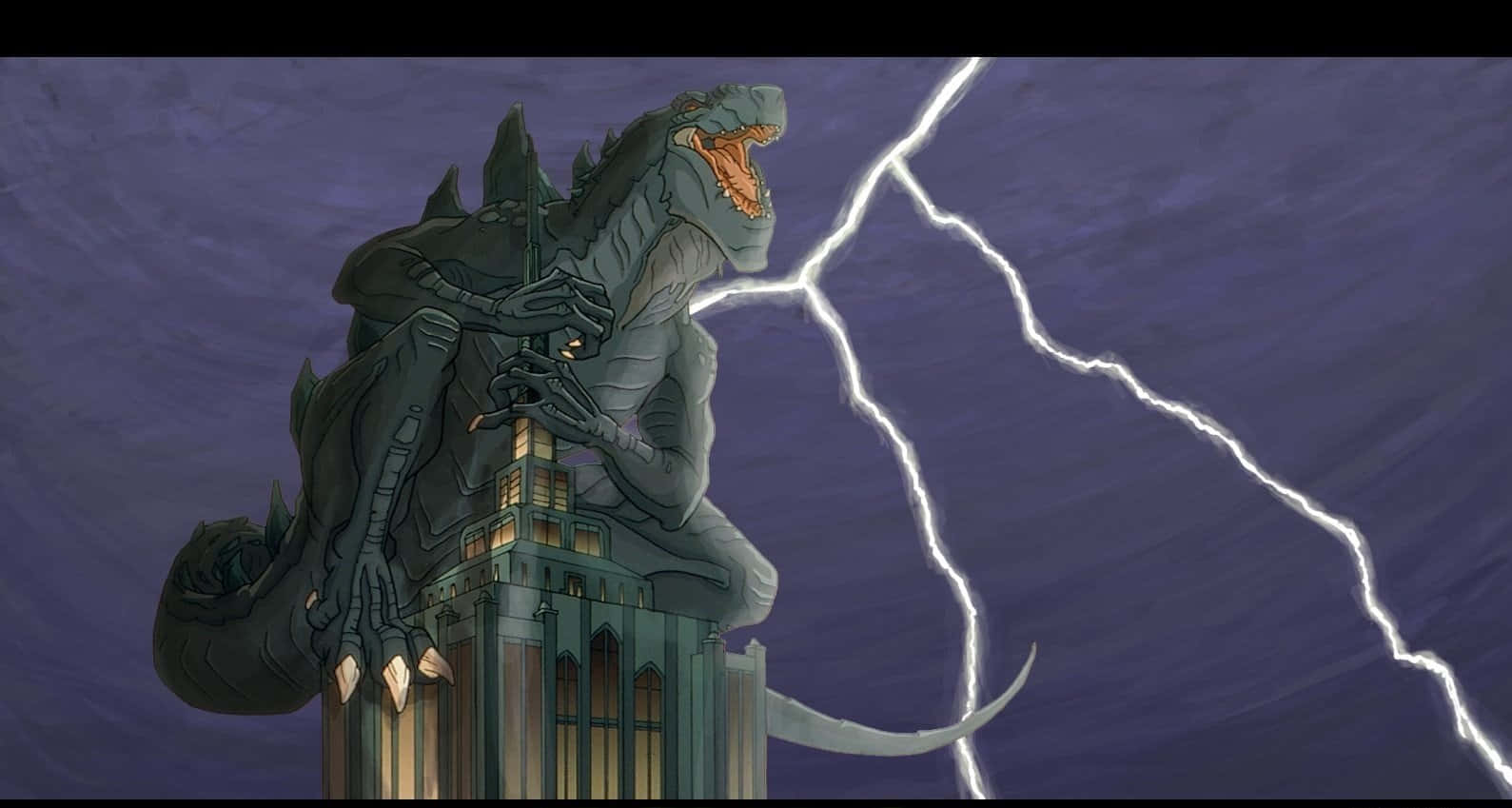 Godzilla 1998 Wreaking Havoc In The City Wallpaper