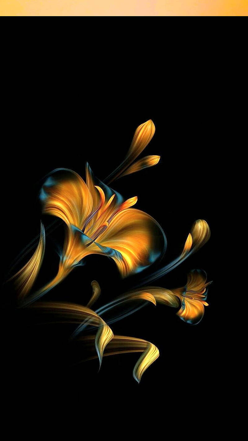 Gold Flower Themes Wallpaper