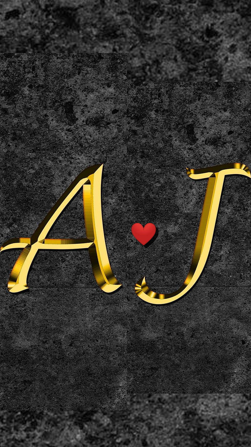 Golden Aj Name Wallpaper