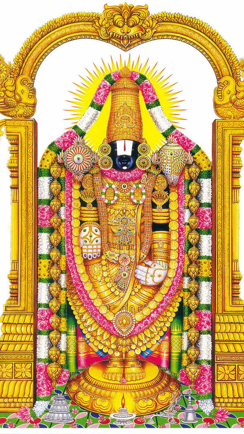 Golden Lord Perumal Wallpaper