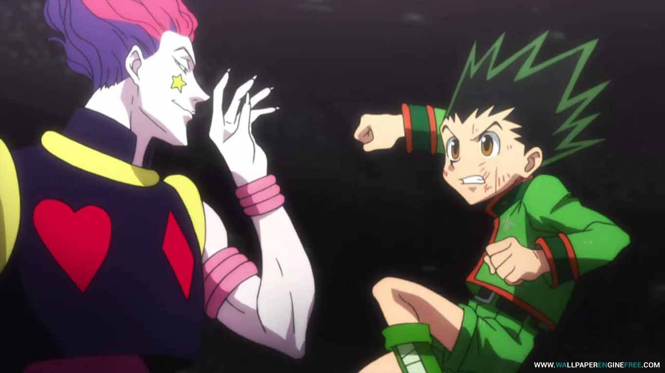 Gon Freecs Fighting Hisoka From Hunter X Hunter Wallpaper