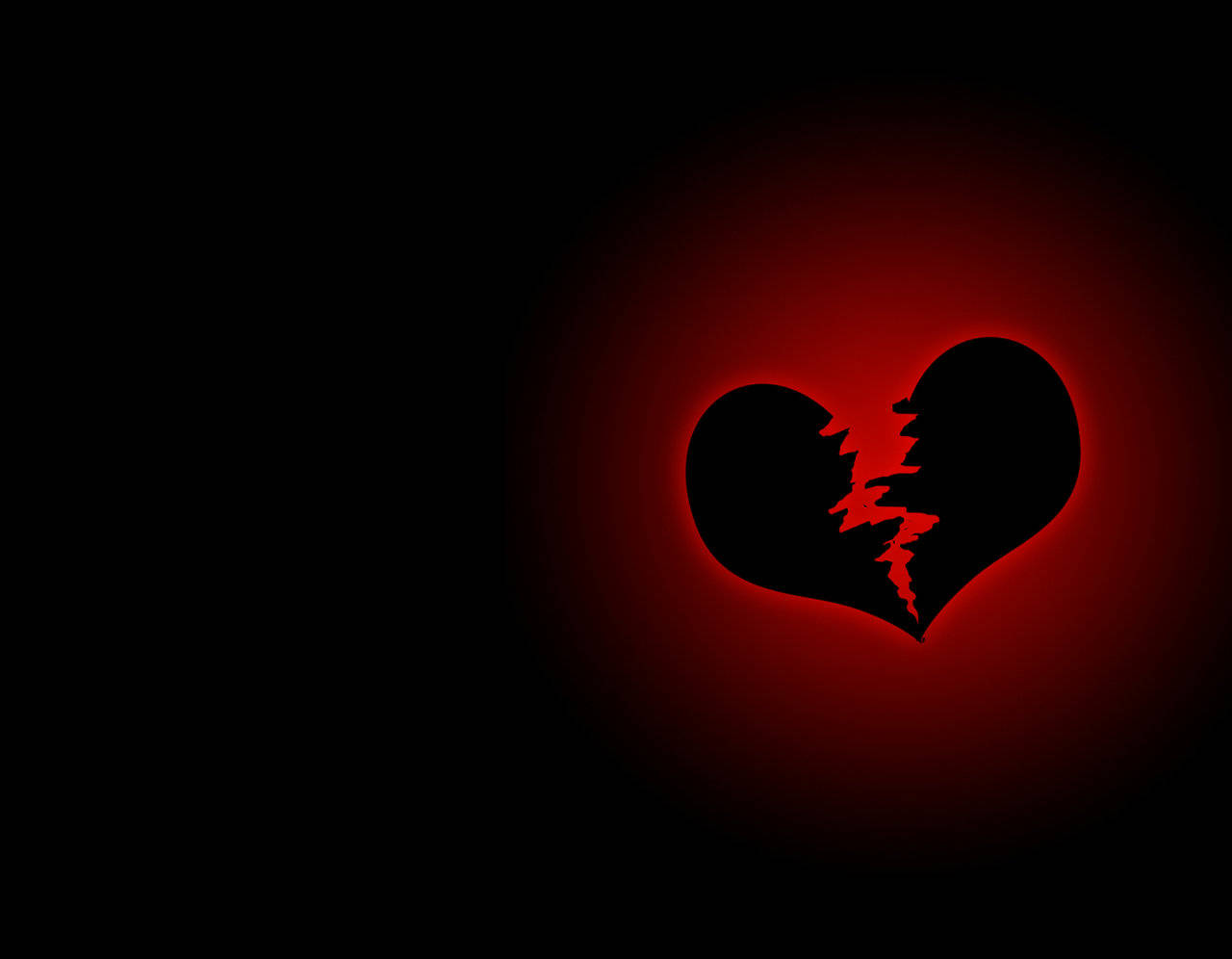 Gradient Broken Heart Artwork Wallpaper