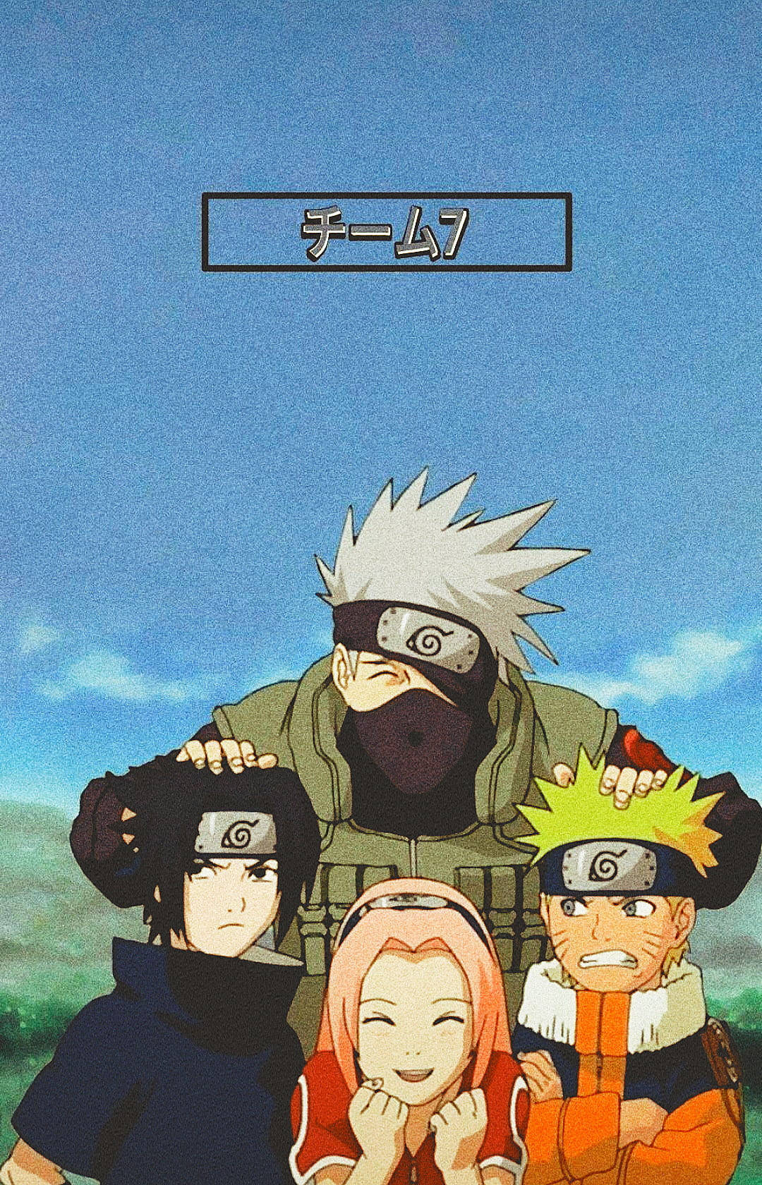 Grainy Team 7 Naruto Iphone Wallpaper