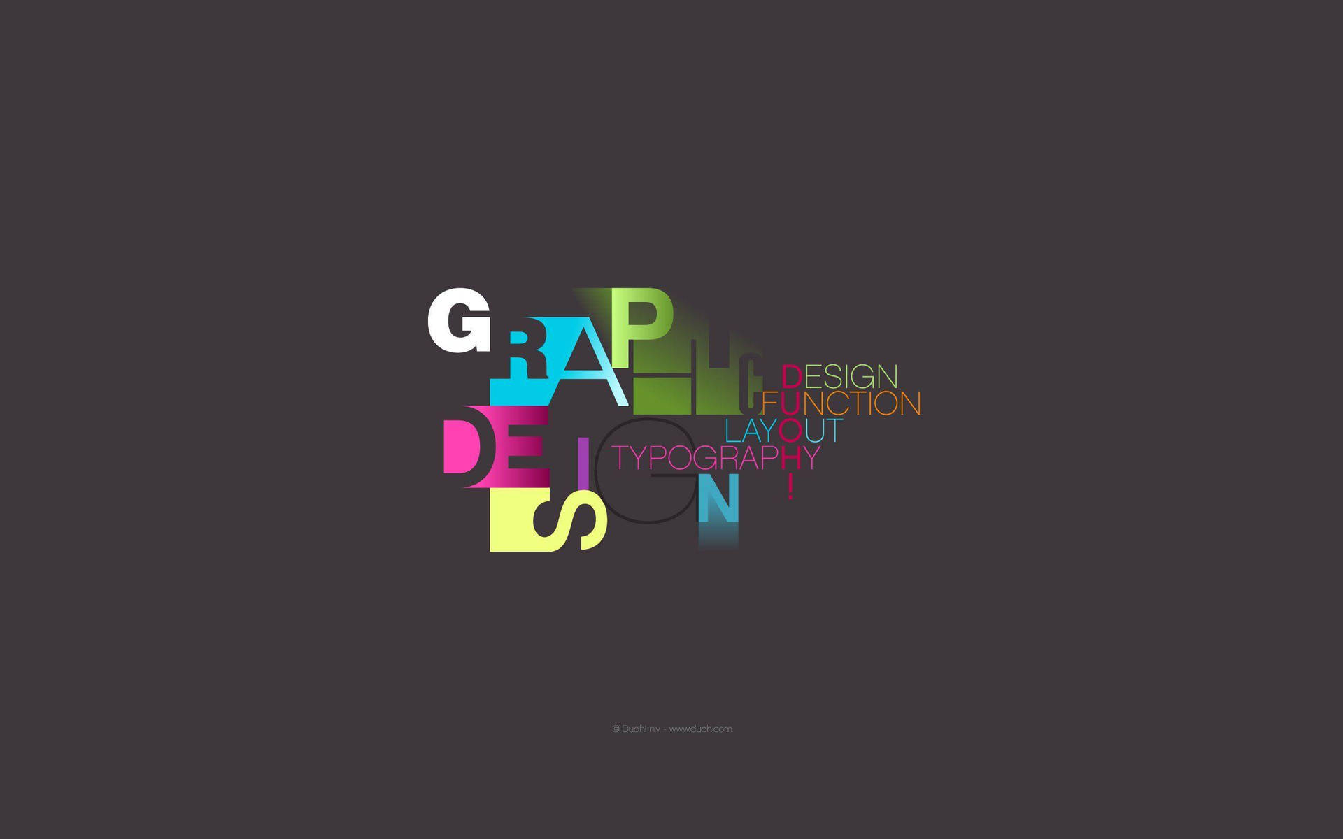 Graphic Design Colorful Typgraphy Wallpaper