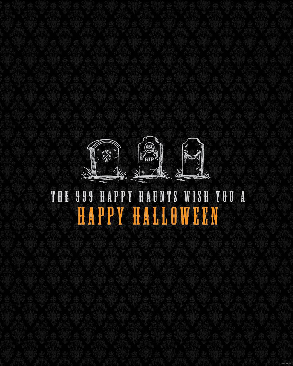 Gravestone Happy Halloween Phone Wallpaper