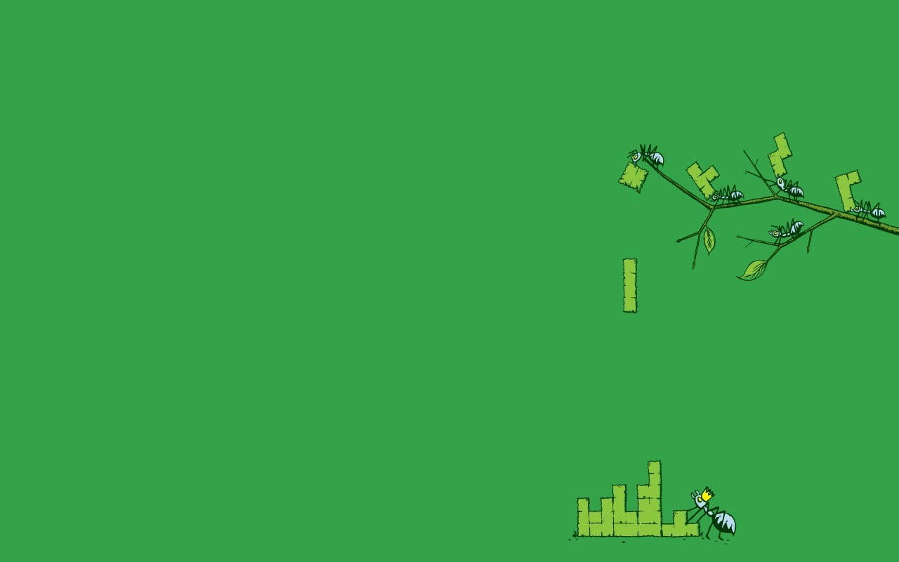 Green Tetris Tree Wallpaper