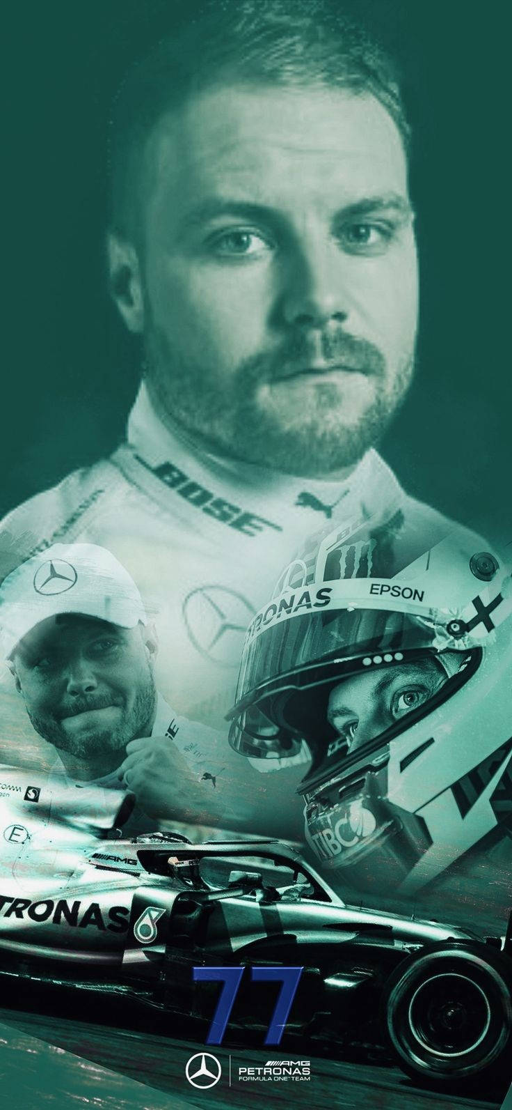 Green Valtteri Bottas Wallpaper