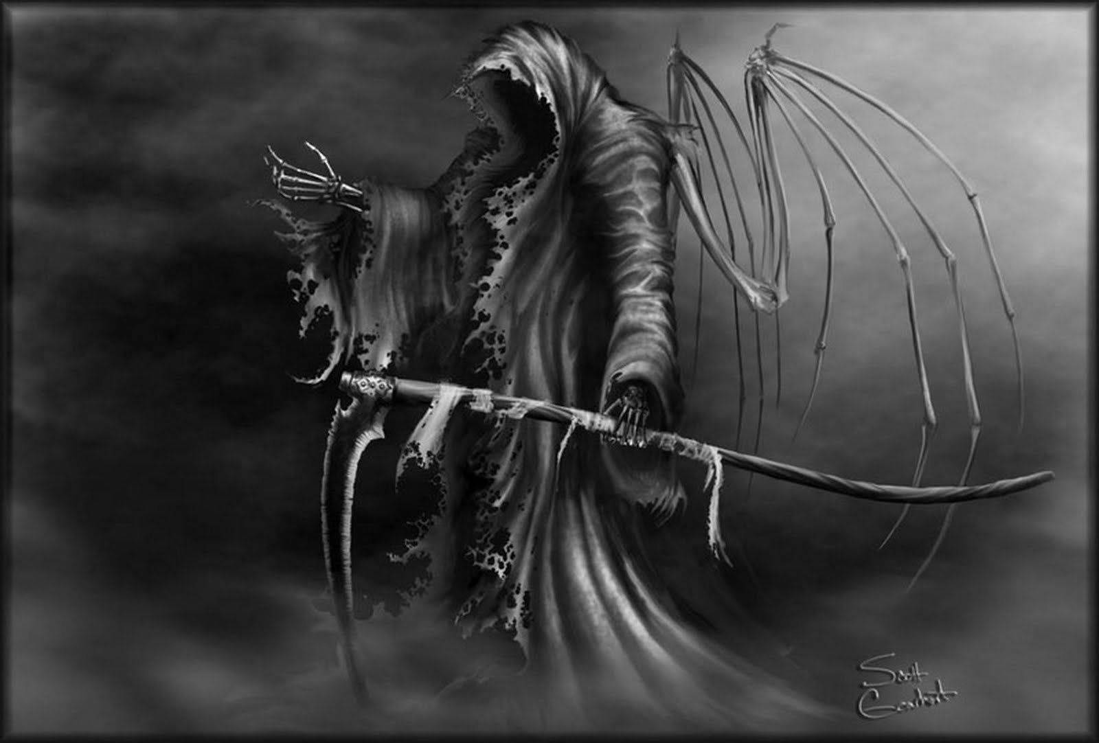 Grim Reaper Dark Digital Art Wallpaper