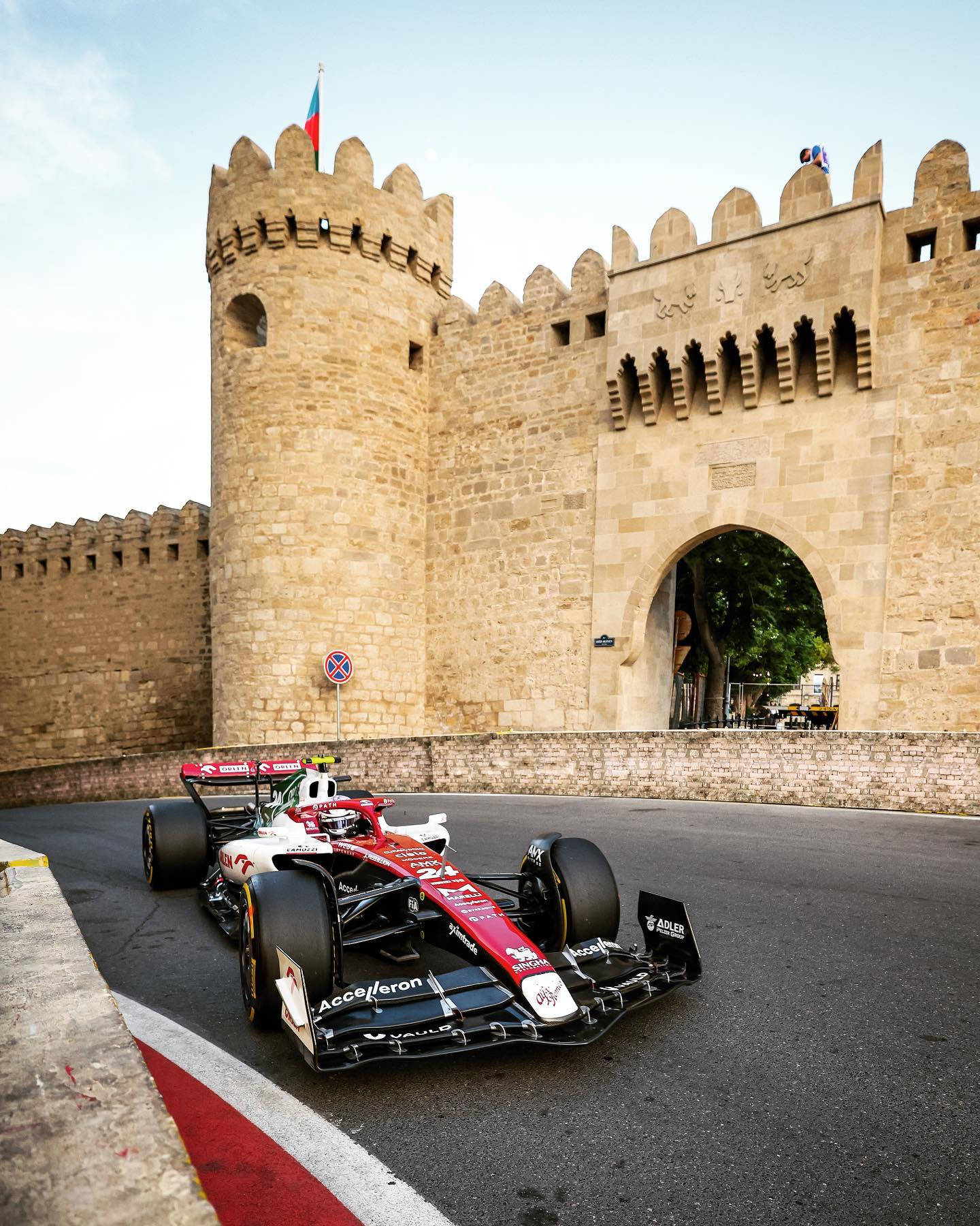 Guanyu Zhou In Azerbaijan Grand Prix Wallpaper