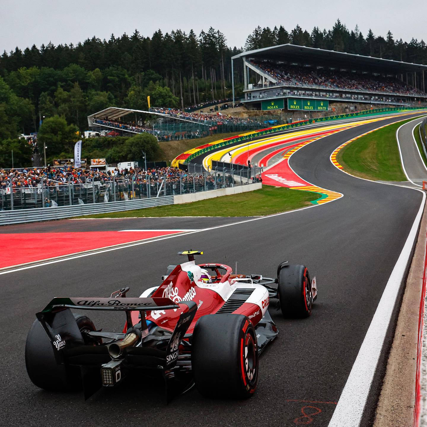 Guanyu Zhou In Belgian Grand Prix Wallpaper