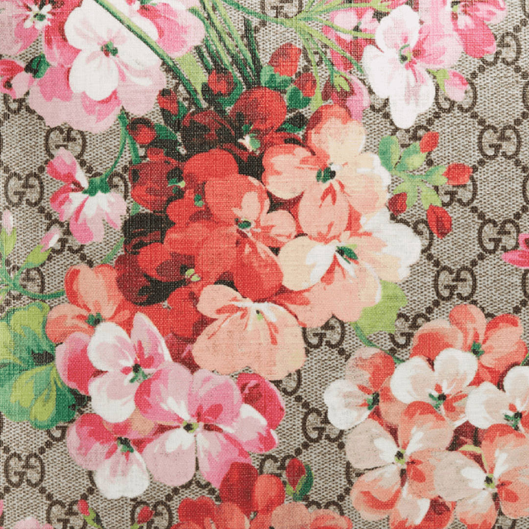 Gucci Floral Fabric Pattern Wallpaper