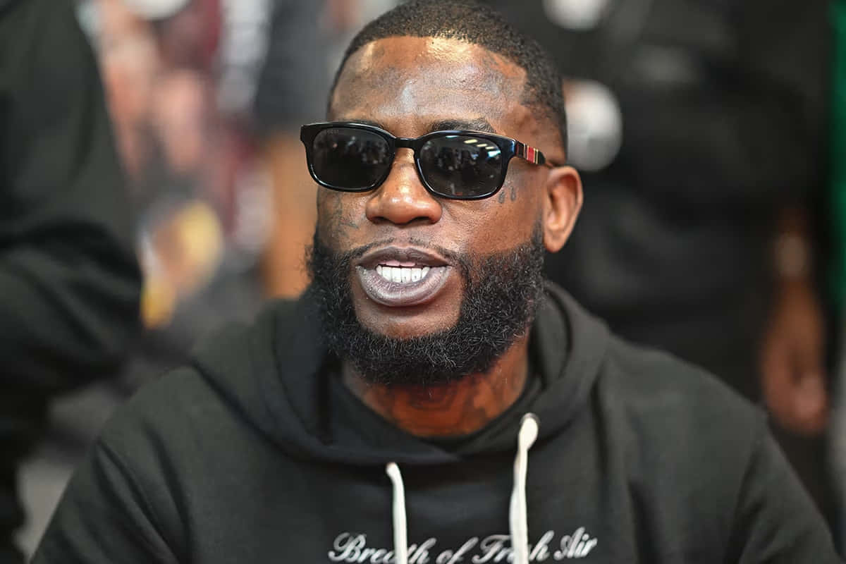 Gucci Mane Sunglassesand Hoodie Wallpaper