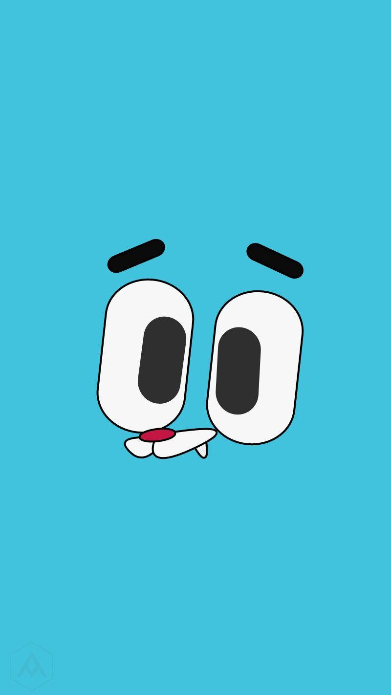 Gumball Blue Face Wallpaper