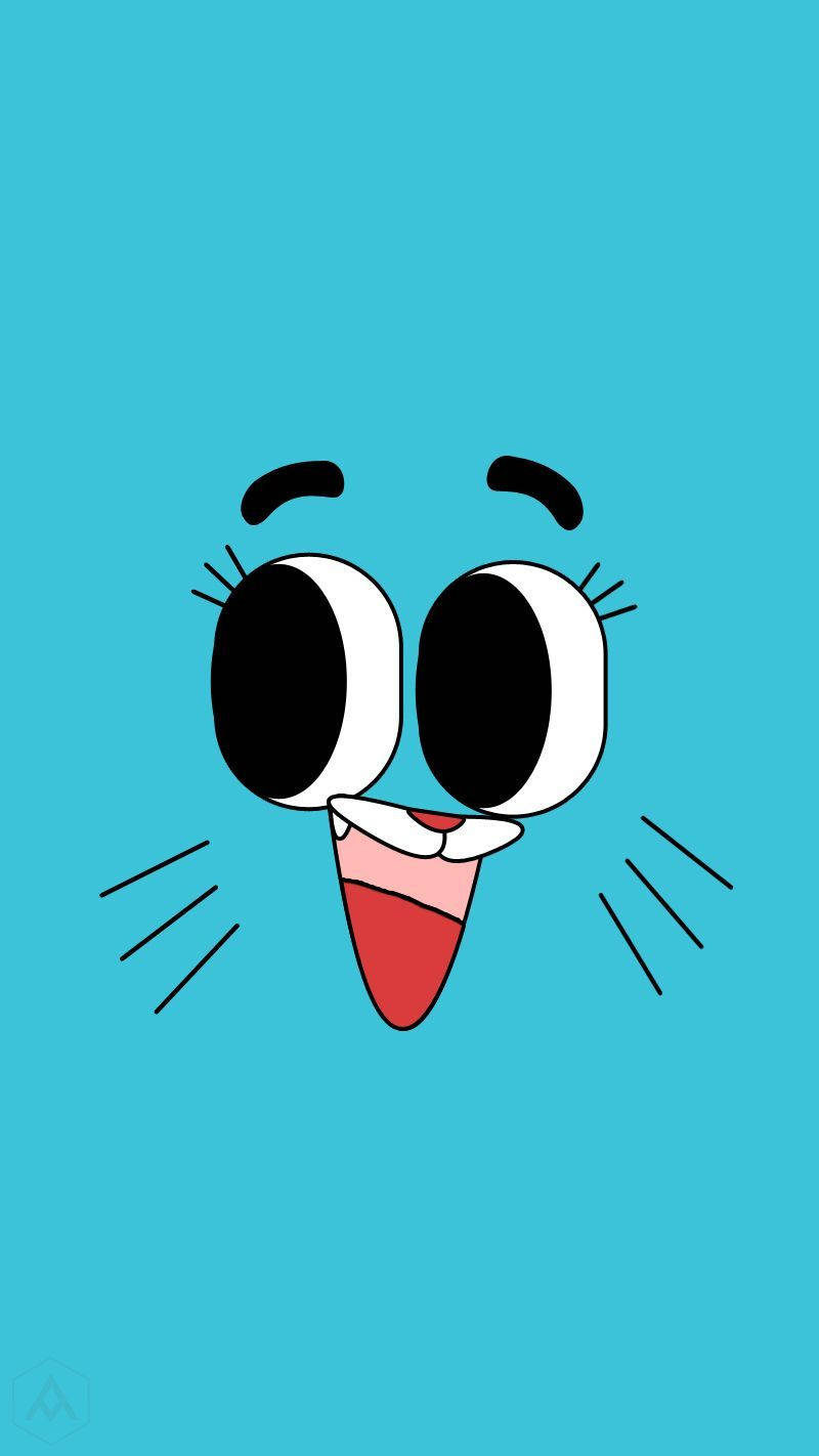 Gumball Cartoon Face Wallpaper