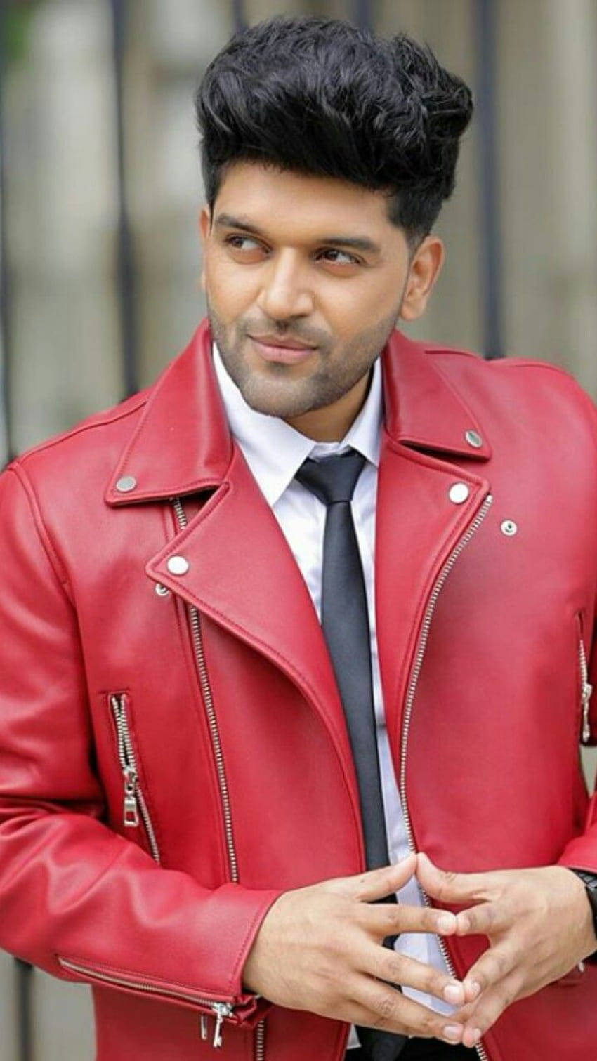 Guru Randhawa Rocking In Red Jacket Wallpaper