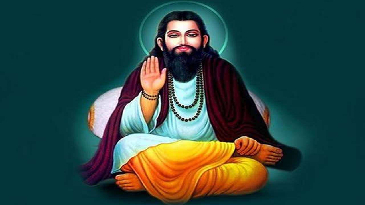 Guru Ravidass Sacred Saint Of Bhakti Wallpaper