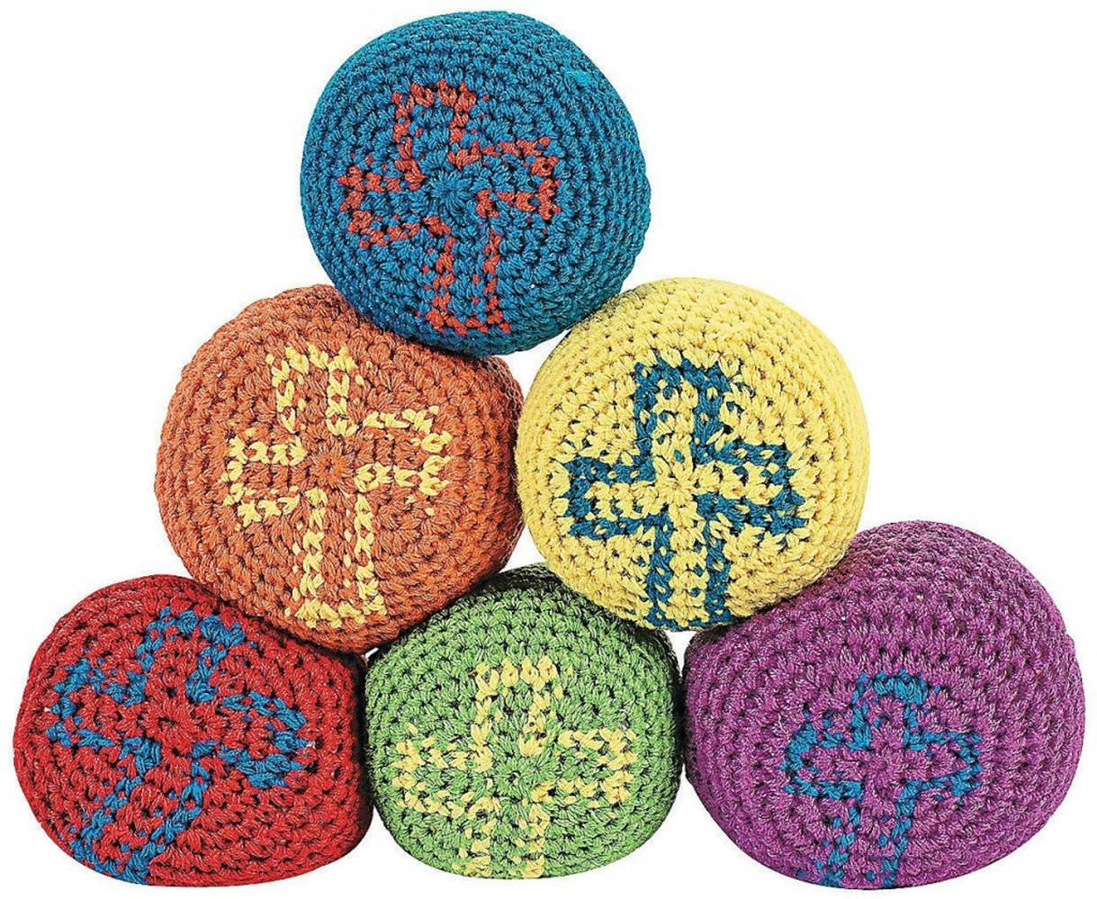 Hacky Sack Crochet Cross Pastel Wallpaper