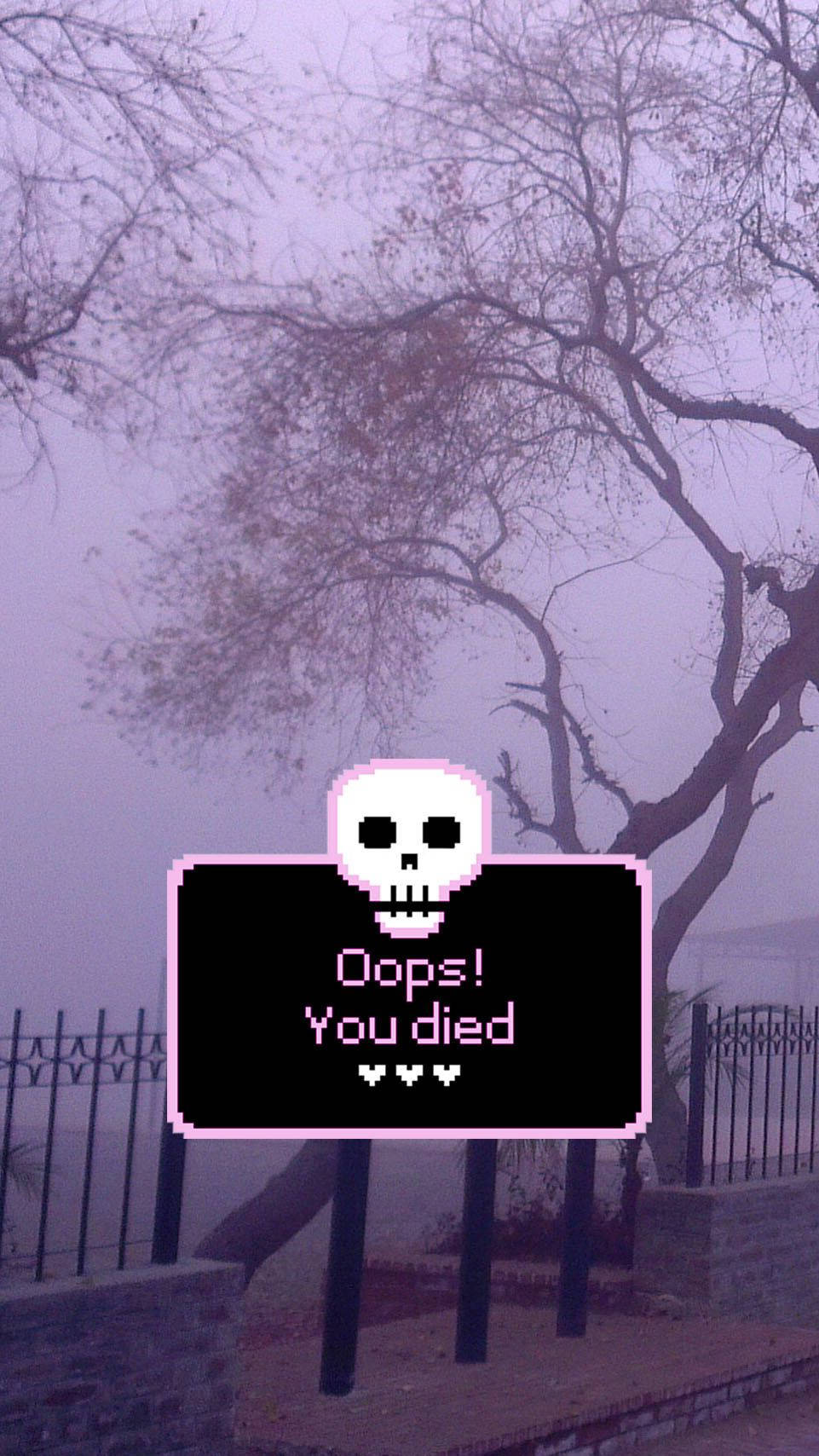 Halloween Grunge Pink Oops Wallpaper