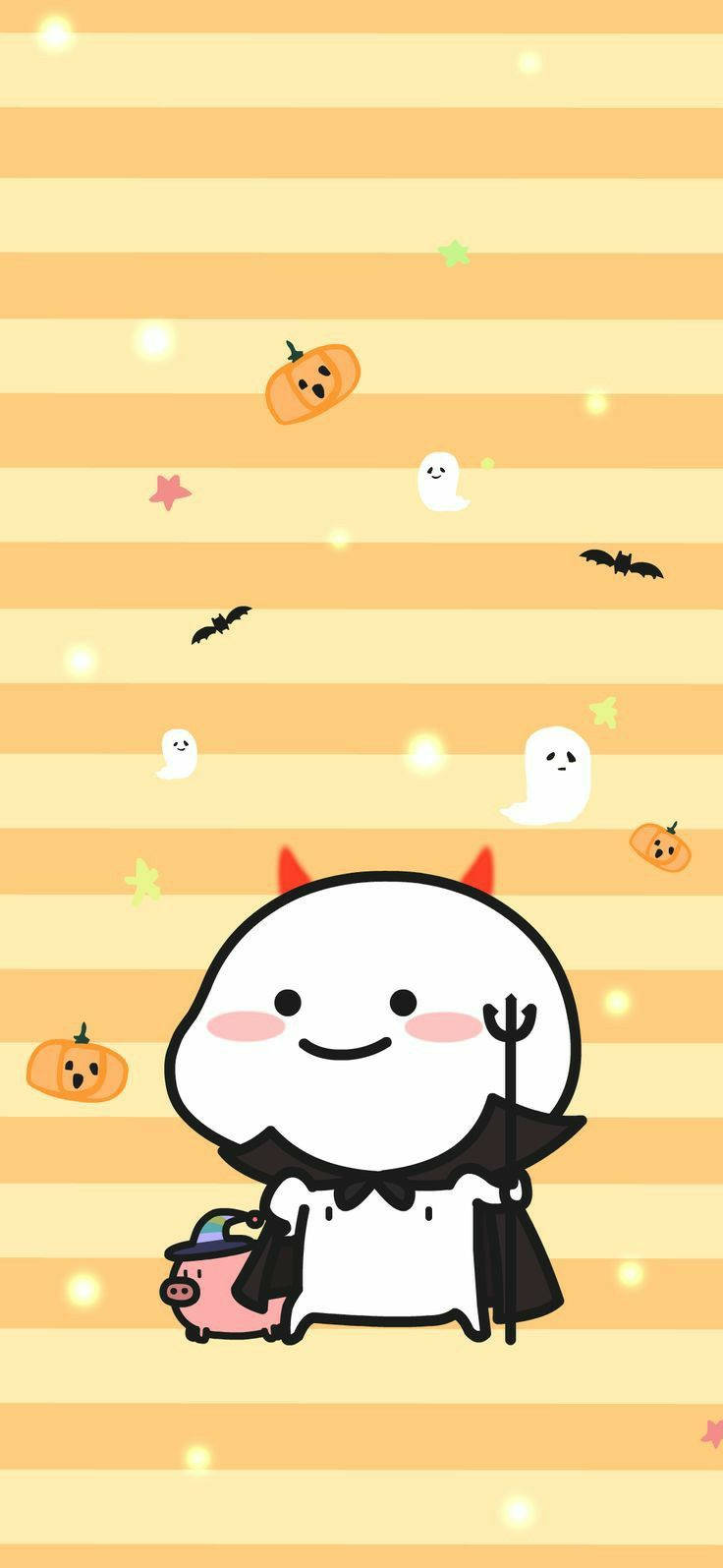 Halloween Pentol Trick Or Treat Wallpaper