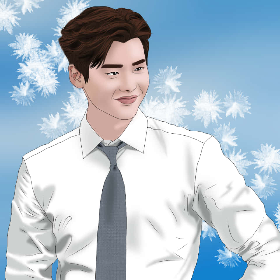 Handsome Boy Cartoon Lee Jong Suk Fanart Wallpaper