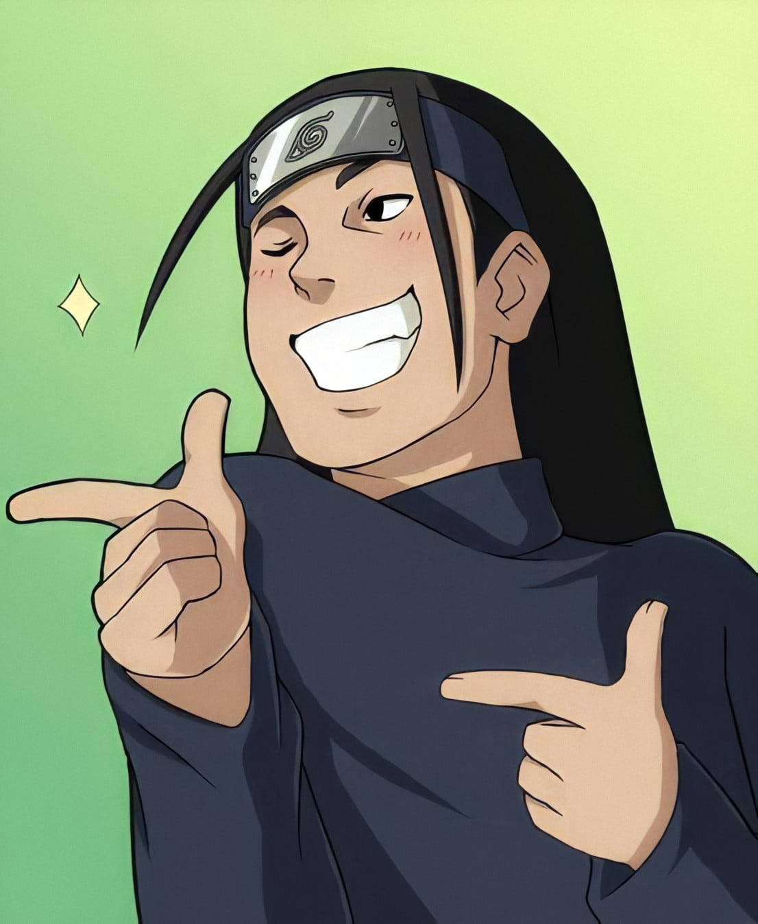 Hashirama Senju Wink Pointing Fingers Wallpaper