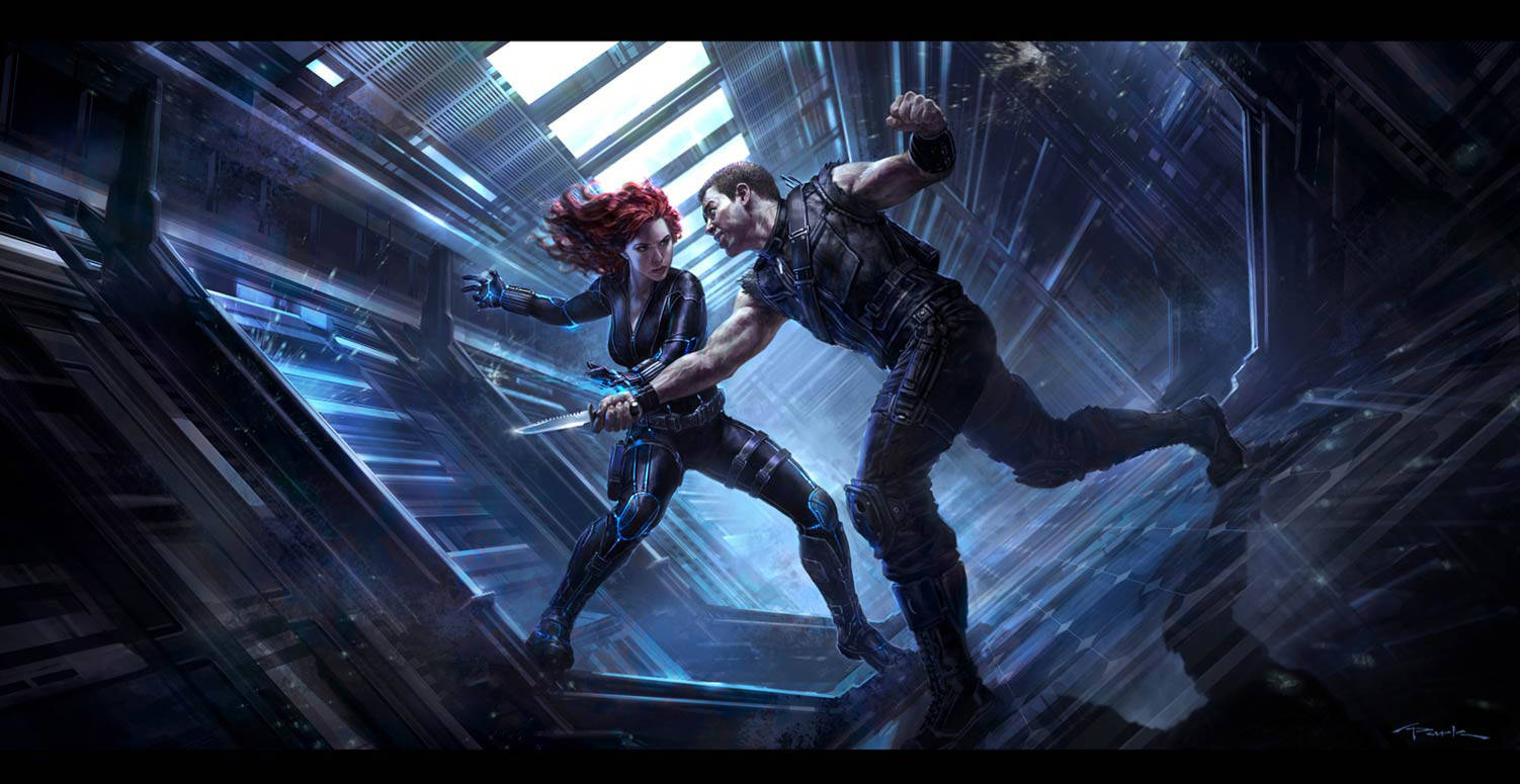 Hawkeye And Natasha Wallpaper