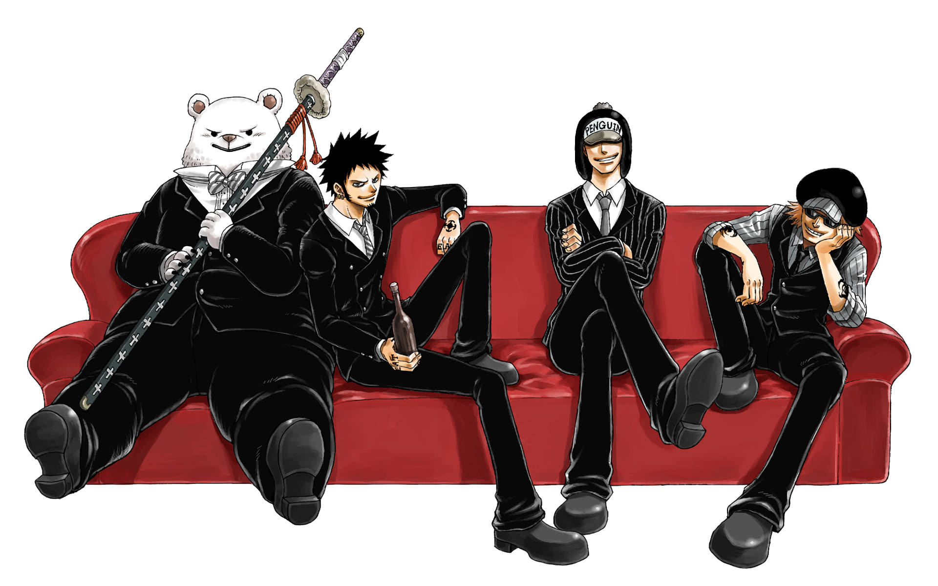 Heart Pirates With Trafalgar Law One Piece Wallpaper