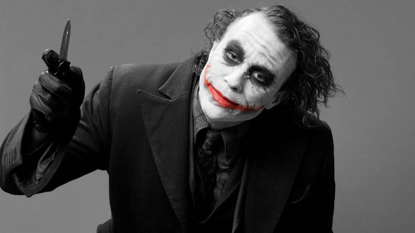 Heath Ledger Joker Knife Wallpaper