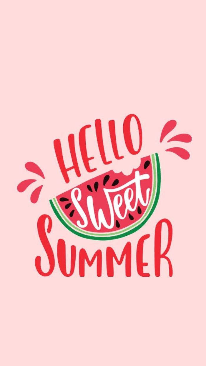 Hello Sweet Summer Girly Iphone Wallpaper