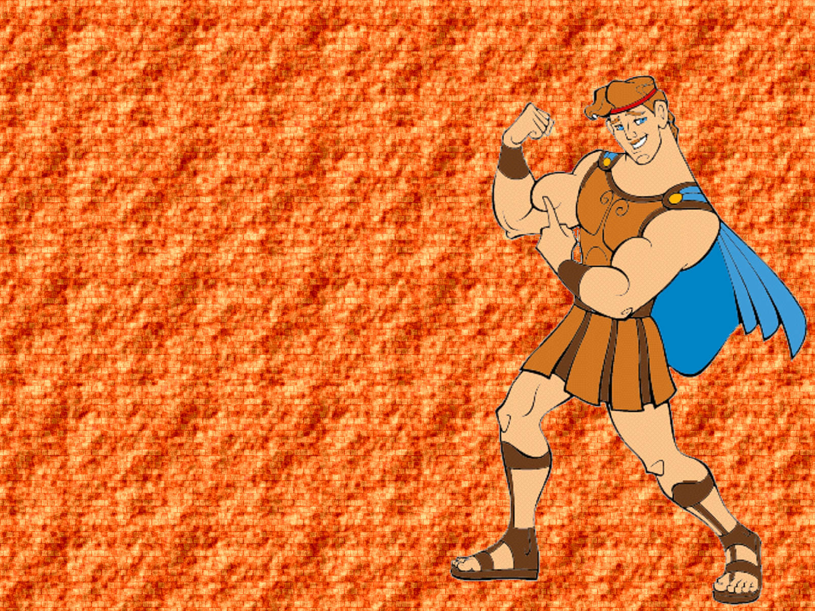 Hercules In Orange Armor Outfit Wallpaper