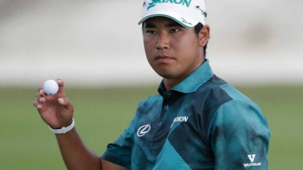 Hideki Matsuyama Holding Golf Ball Wallpaper