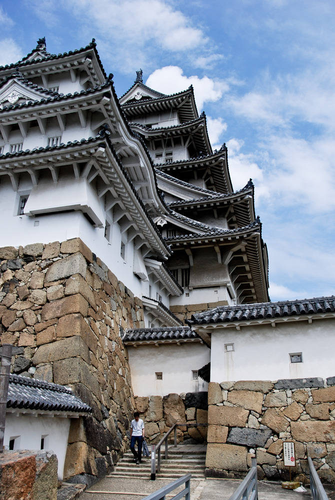 Himeji Castle From Within Its Premises Wallpaper