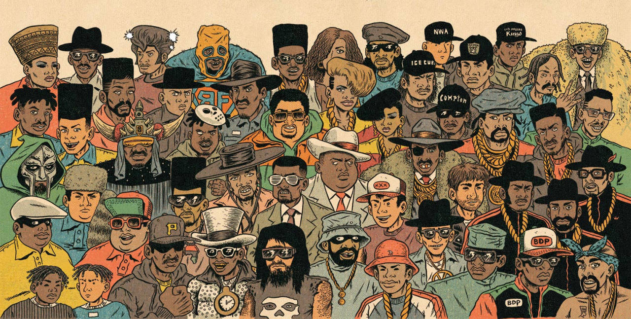 Hip Hop Legends Cartoon Wallpaper
