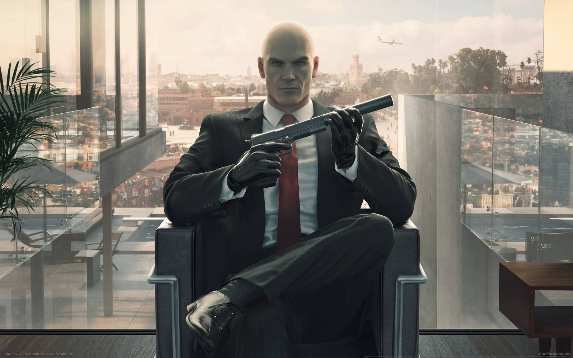 Hitman Hd Agent 47 Silencer Gun Wallpaper