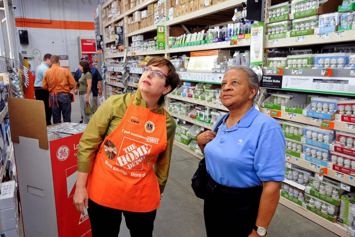 Home Depot Helping Out A Customer Wallpaper