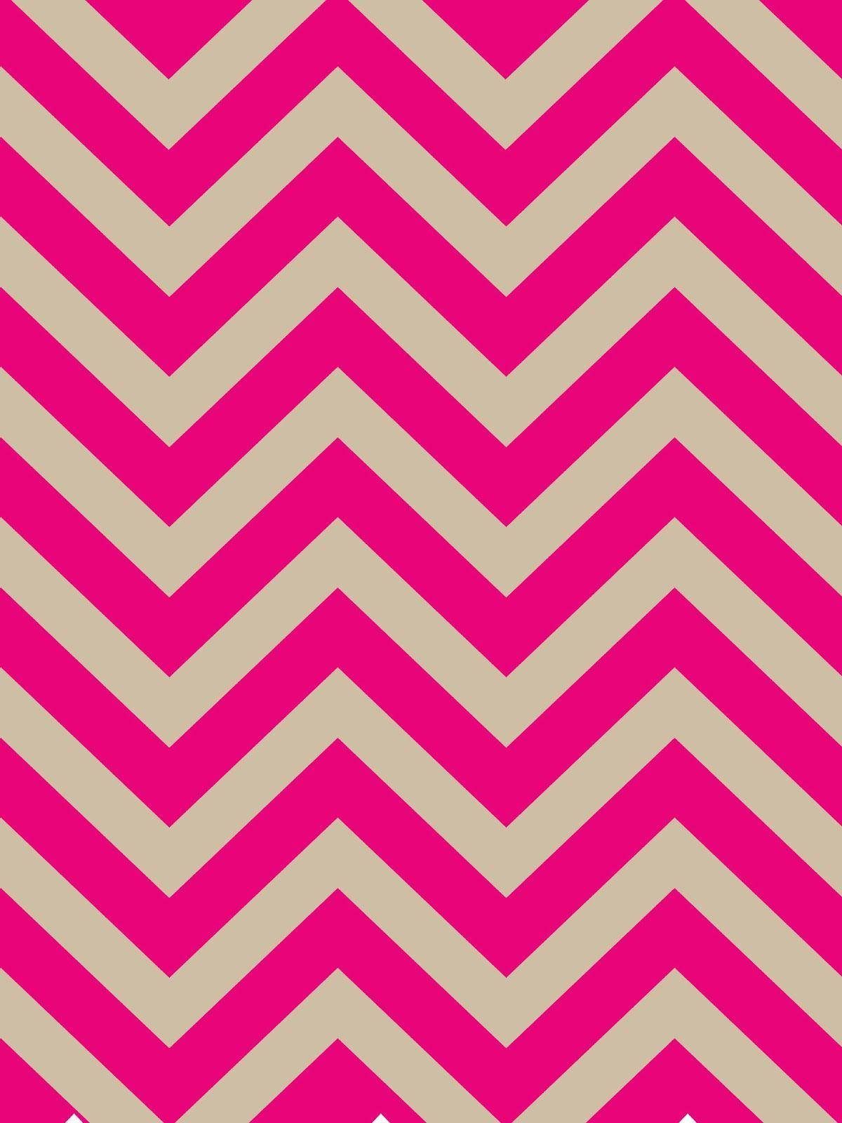 Hot Pink And White Chevron Pattern Wallpaper