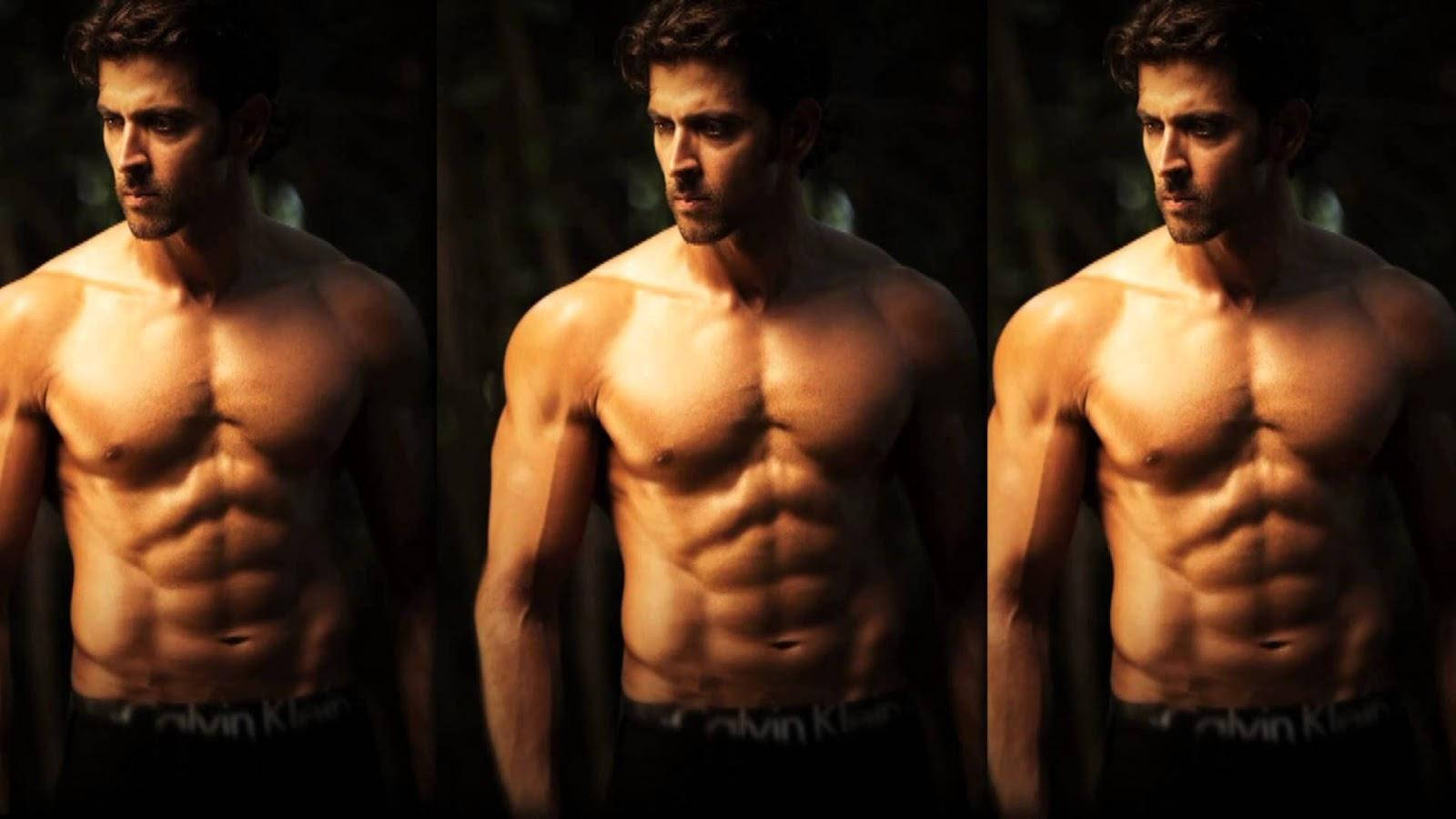 Hrithik Roshan Body Split-screen Wallpaper