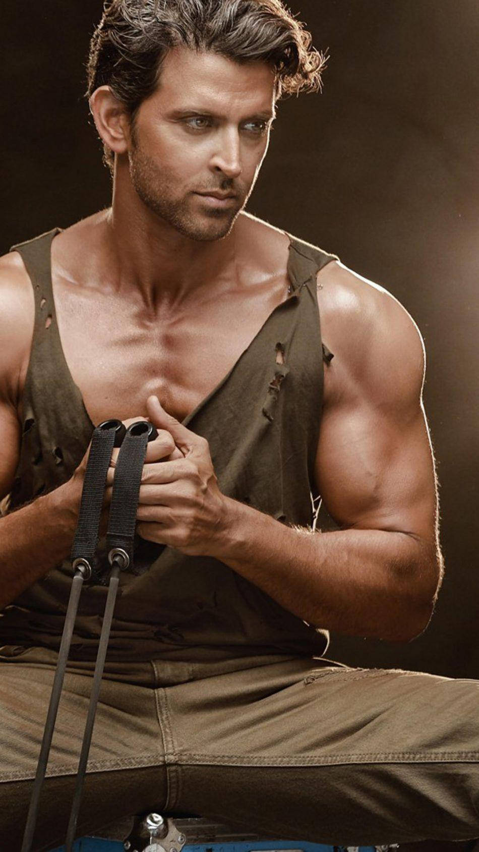 Hrithik Roshan Tattered Tank Top Wallpaper